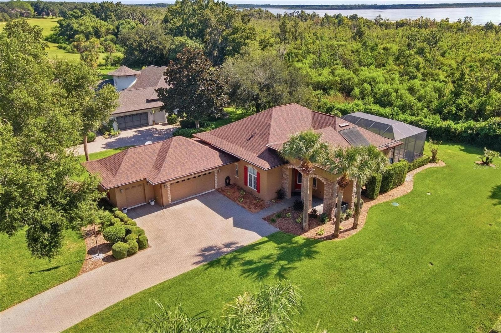 39118 GRIFFIN LANDING, Lady Lake, FL 32159 Ariel of front of home.