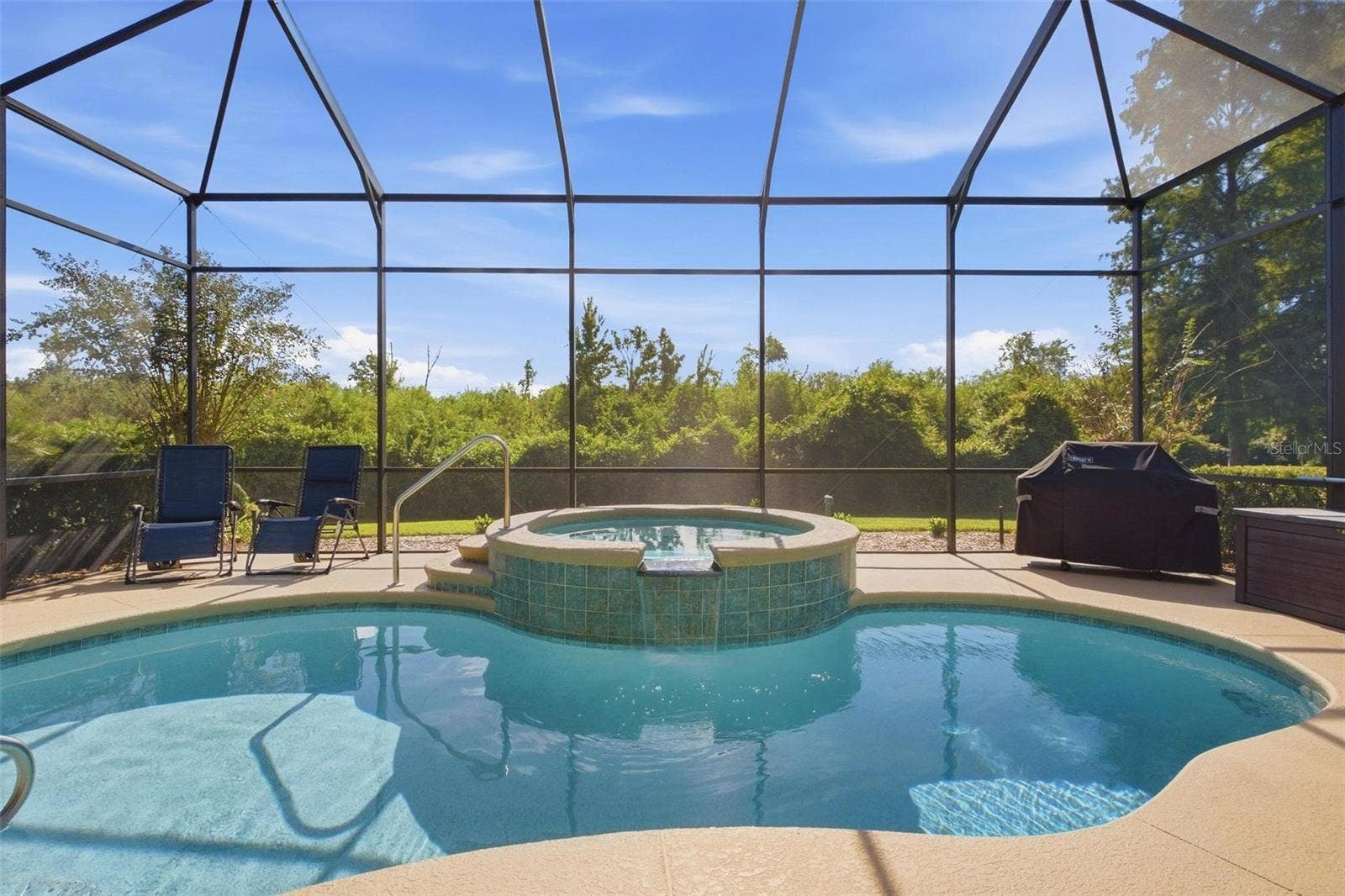 39118 GRIFFIN LANDING, Lady Lake, FL 32159 Pool area with no rear neighbors.