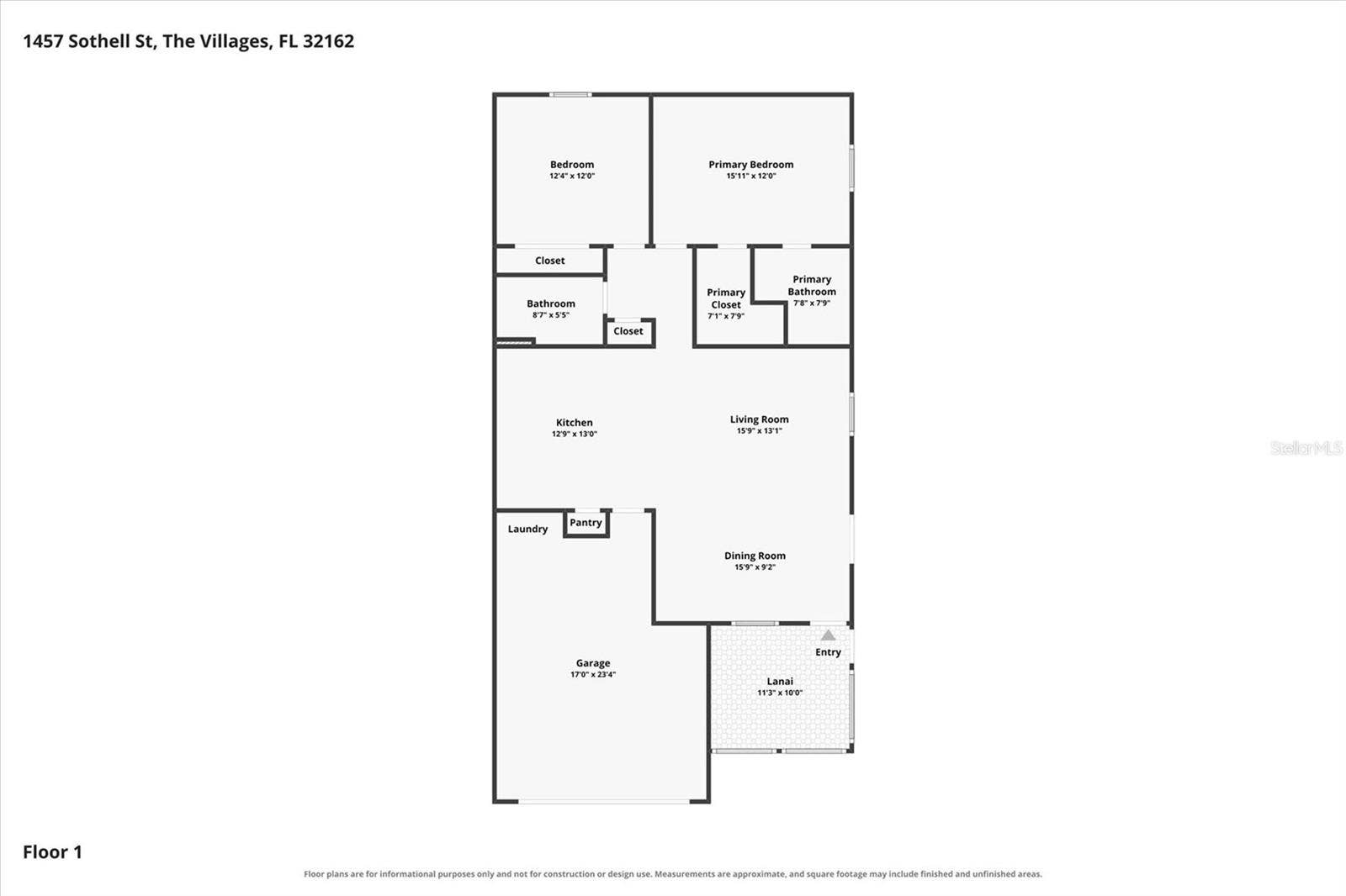 1457 SOTHELL STREET, The Villages, FL 32162 Floor Plan