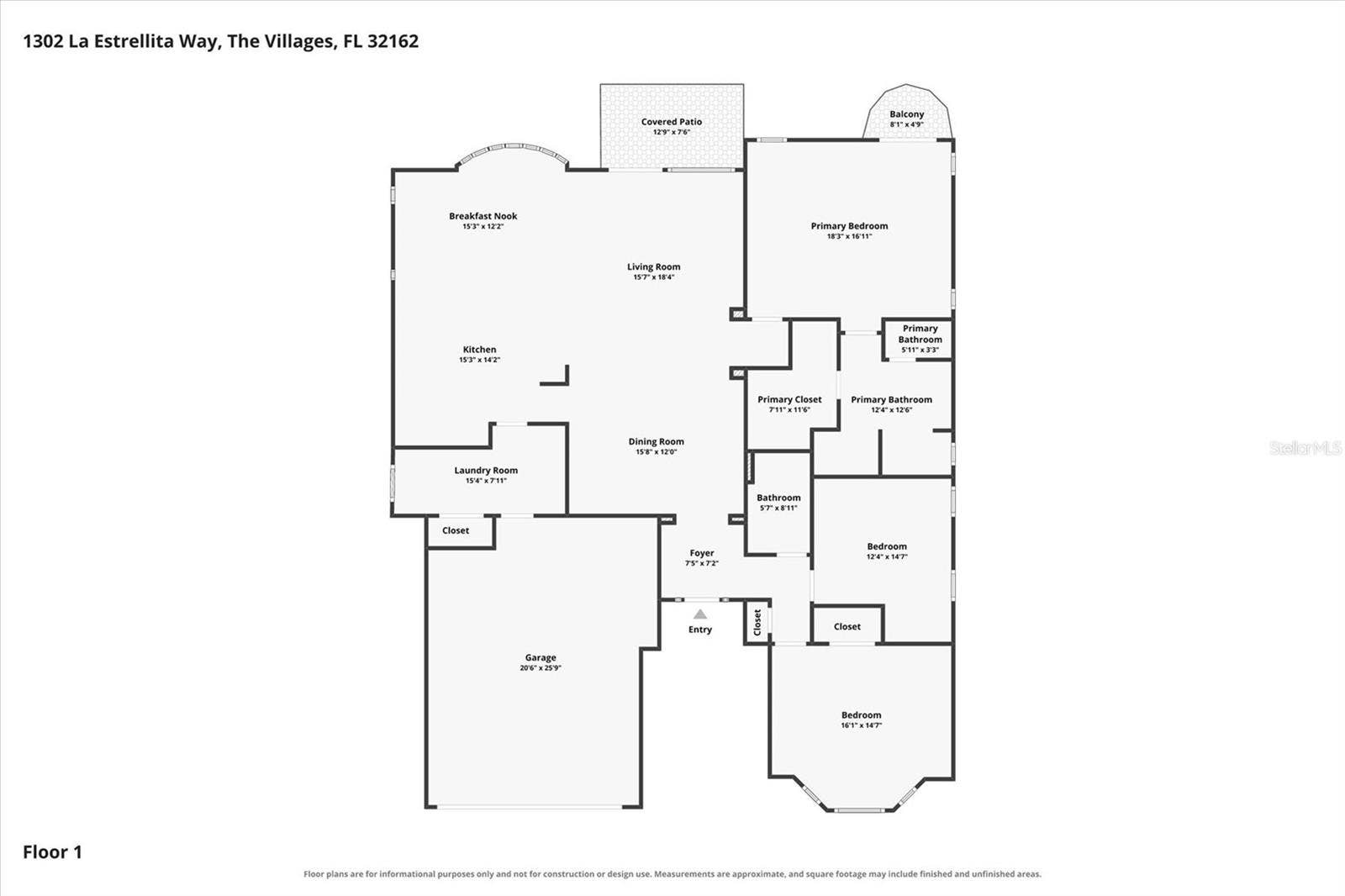1302 LA ESTRELLITA WAY, The Villages, FL 32162 Floor Plan