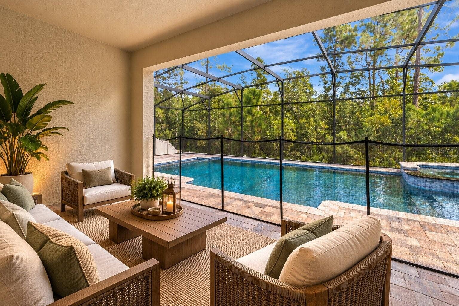 8524 VIVARO ISLE WAY, Windermere, FL 34786 Virtually Staged Pool Area