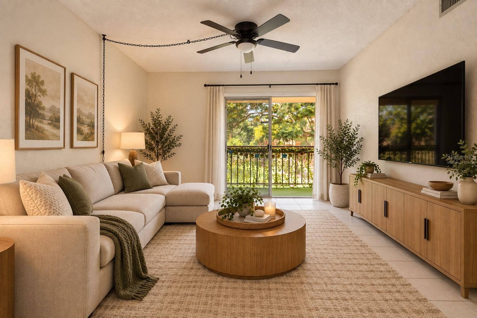 2856 N POWERS DRIVE, #115, Orlando, FL 32818 Living Room - Virtually Staged