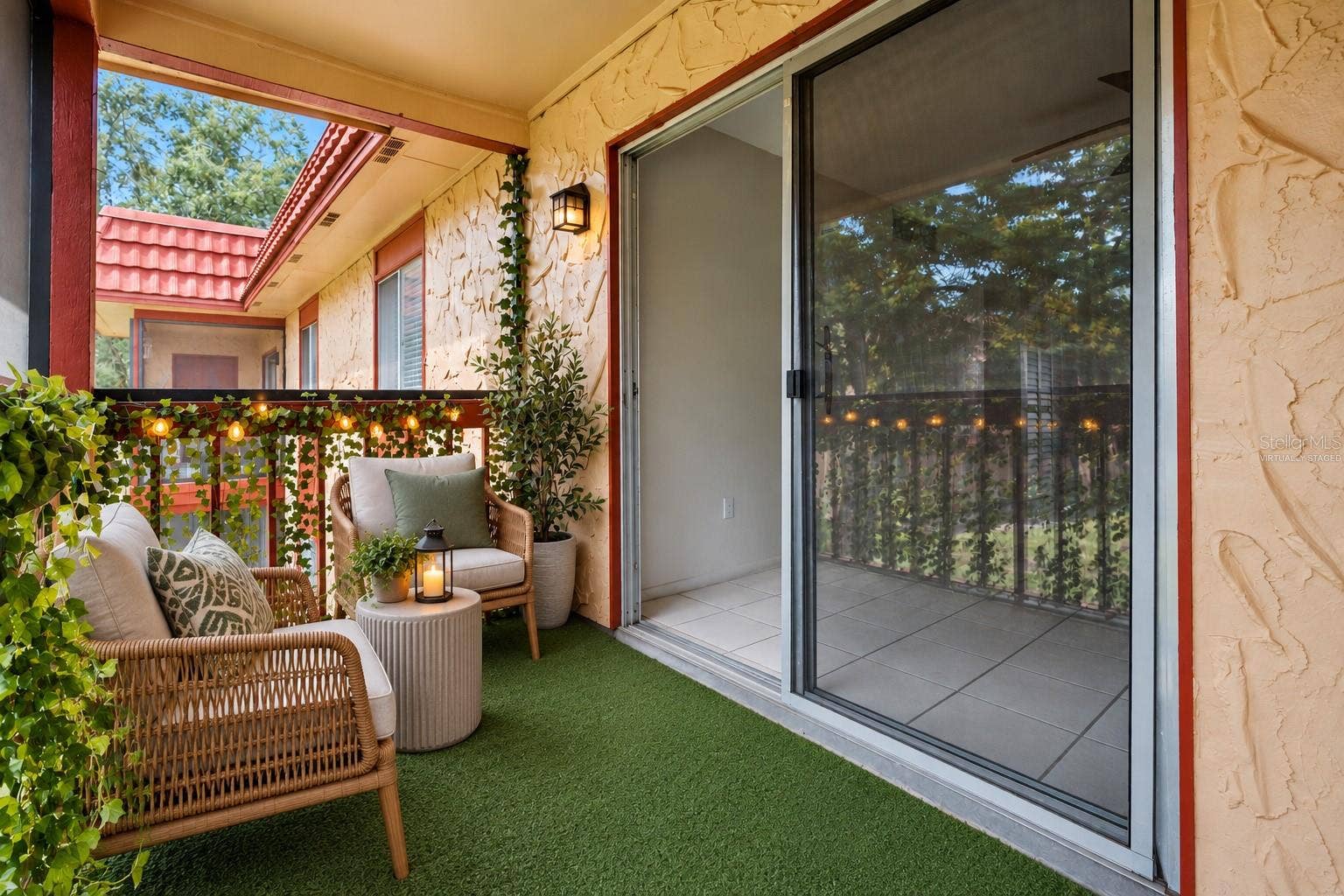 2856 N POWERS DRIVE, #115, Orlando, FL 32818 Balcony - Virtually Staged