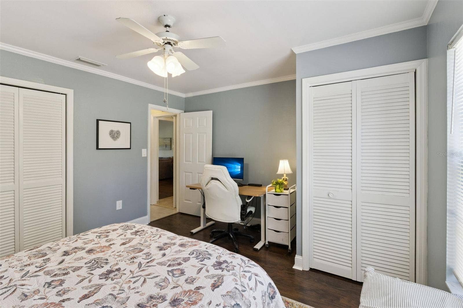 1066 VILLA LANE, #63, Apopka, FL 32712 Secondary bedroom has two closets and no carpet.
