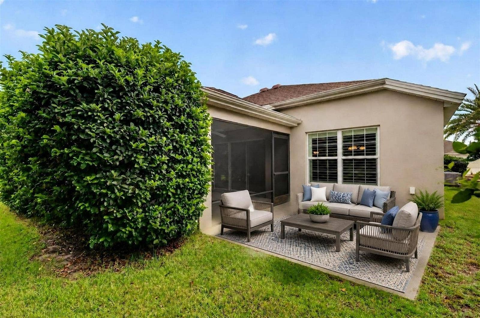 Rear Patio - Virtually Staged
