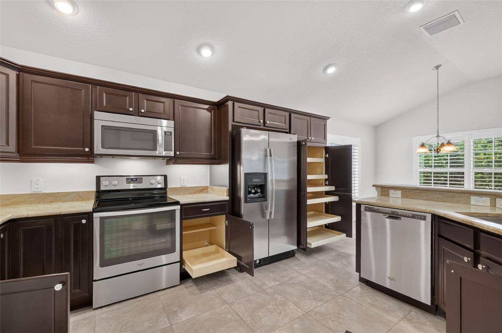 Kitchen with Roll-Out Shelving