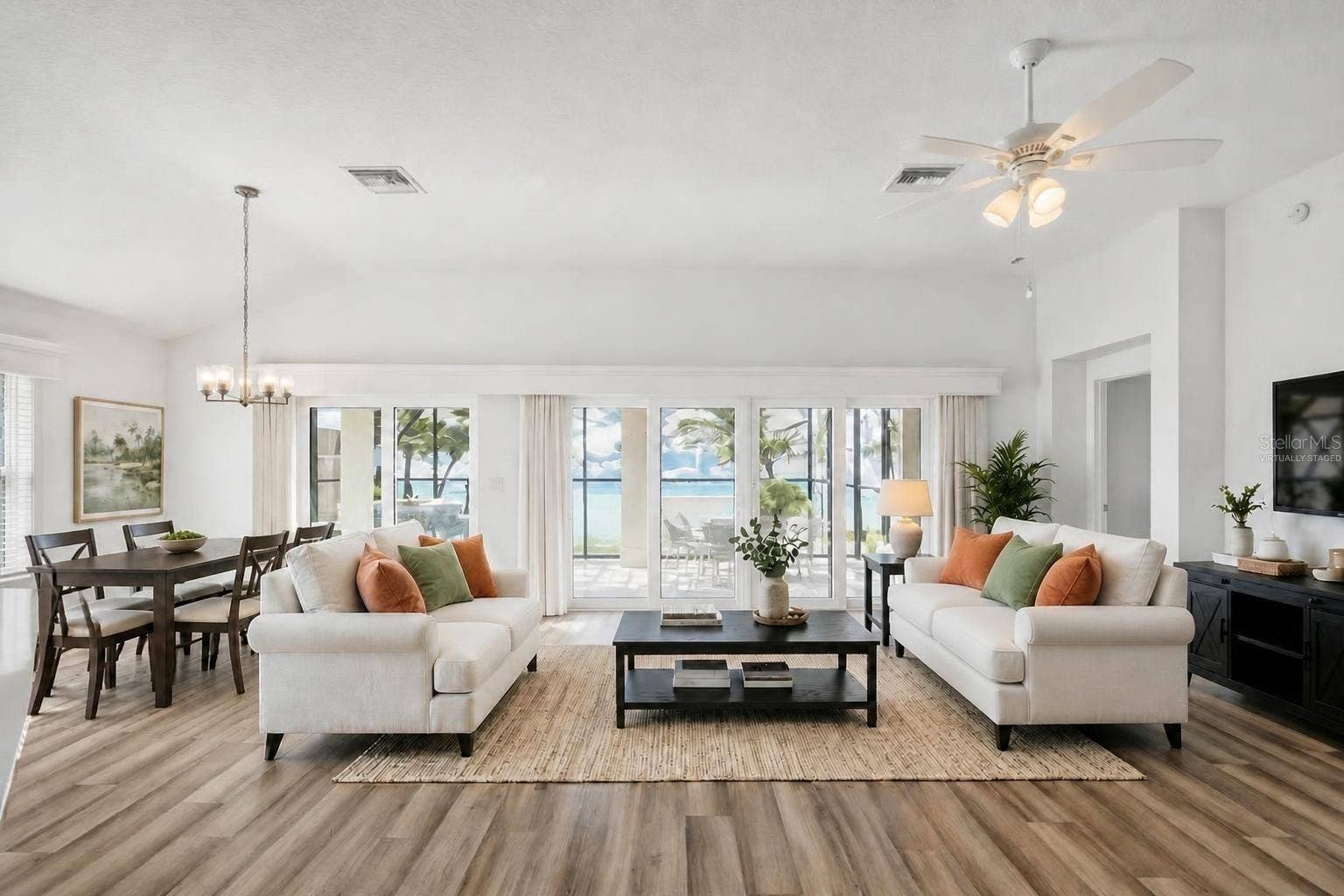 6996 DWIGHT DRIVE, The Villages, FL 34762 Living and Dining Rooms-Virtually Staged
