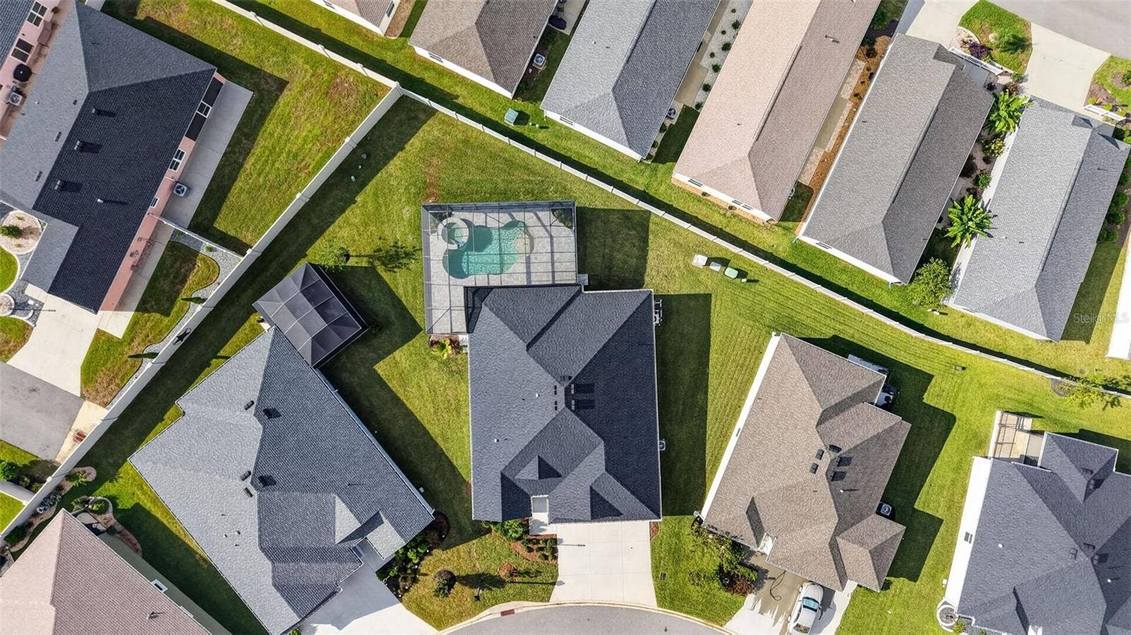 6996 DWIGHT DRIVE, The Villages, FL 34762 Overhead Aerial with Spacious, PRIVATE Lot!