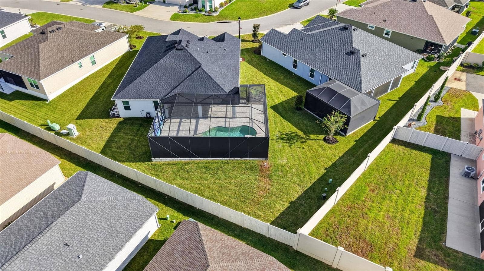 6996 DWIGHT DRIVE, The Villages, FL 34762 Aerial Rear Elevation with Spacious, PRIVATE Lot!