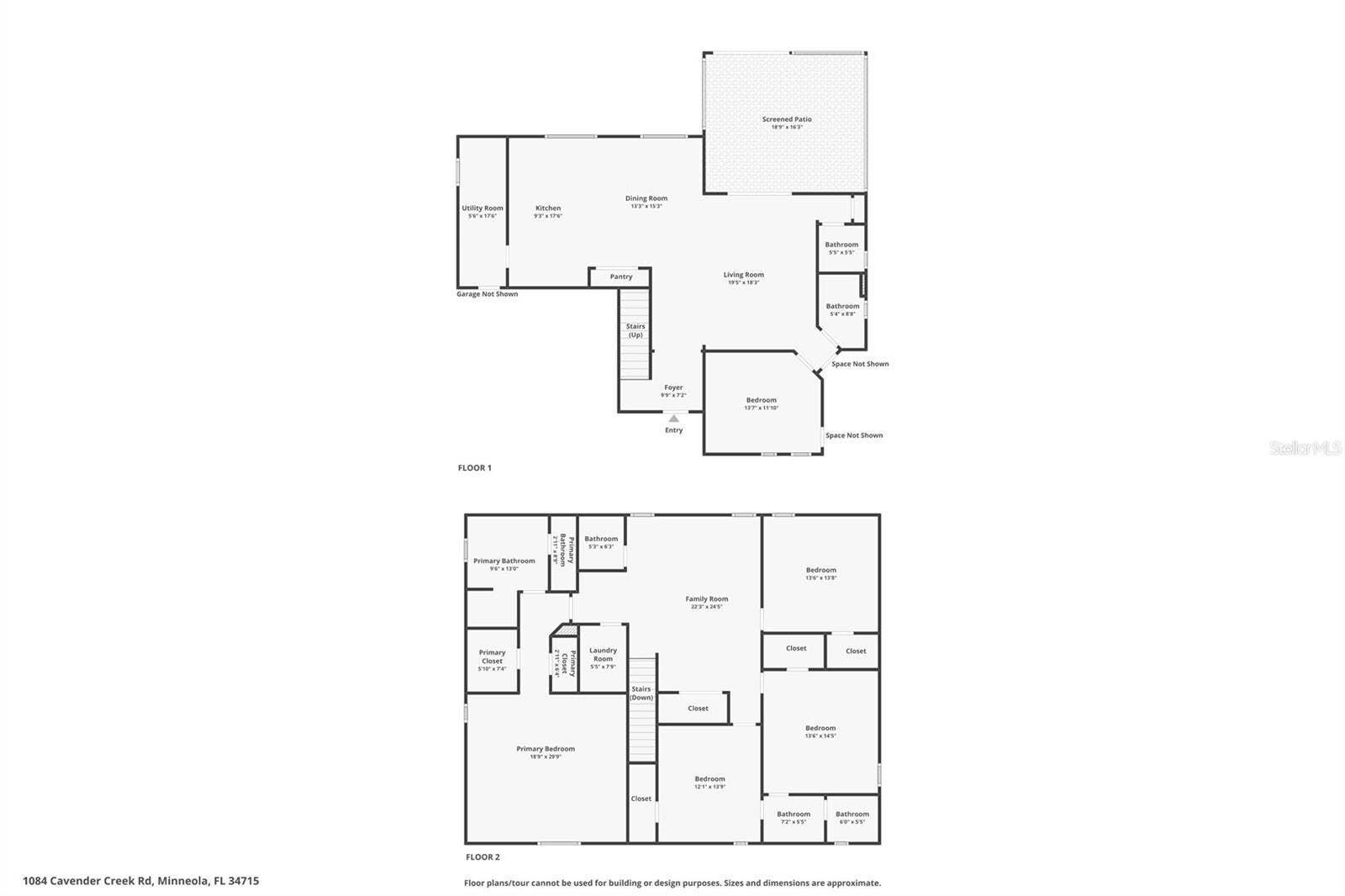 1084 CAVENDER CREEK ROAD, Minneola, FL 34715 Floor Plan - Combined