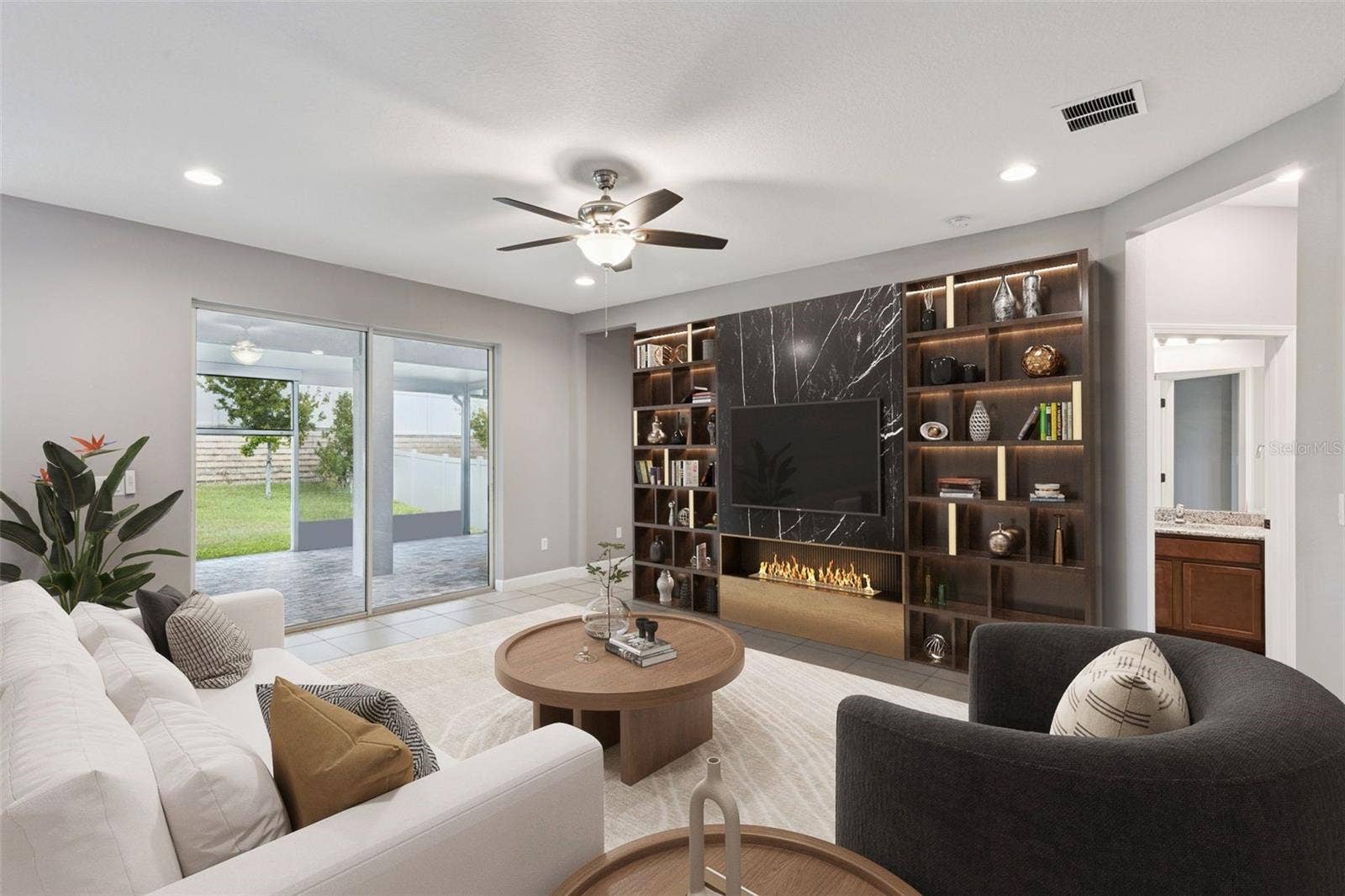 1084 CAVENDER CREEK ROAD, Minneola, FL 34715 virtual stage Living room