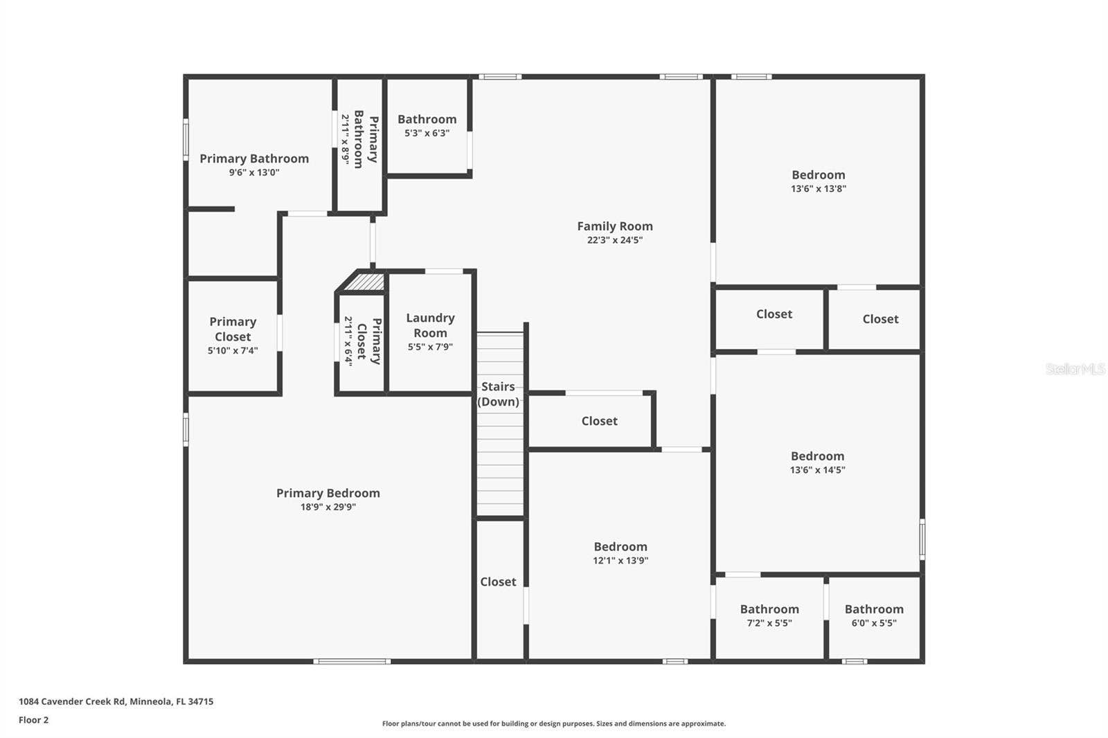 1084 CAVENDER CREEK ROAD, Minneola, FL 34715 Floor Plan - 2nd Floor