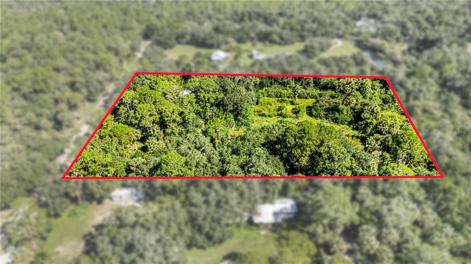 1707 KIMMIE KAY DRIVE, Geneva, FL 32732 Aerial view. Boundary outline is approximate, not a survey; buyer to verify.