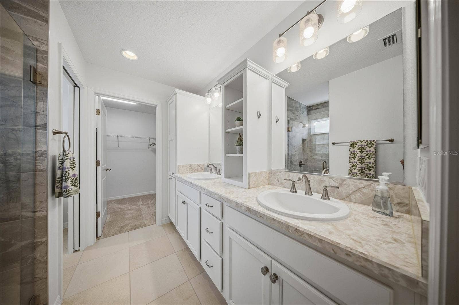 2505 DREW CIRCLE, The Villages, FL 32163 Primary Bathroom wi Walk-In-Shower and Large Walk-In Closet