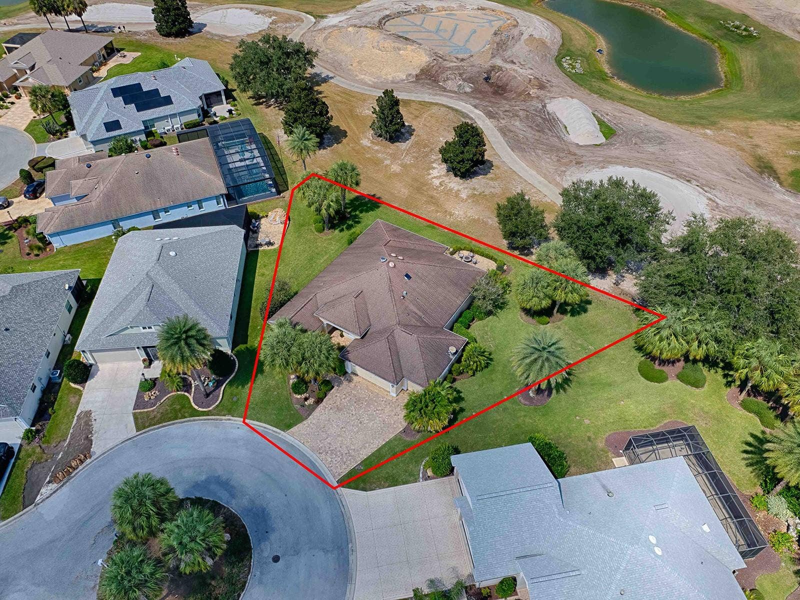 2269 KINCORD COURT, The Villages, FL 32162 View of front of house drone view