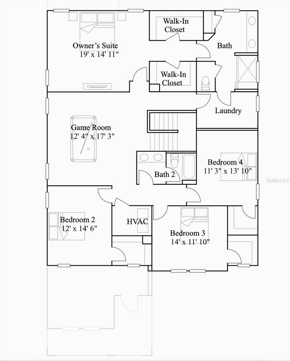 6175 SHAVASANA RD ROAD, Clermont, FL 34714 Upstairs floor plan
