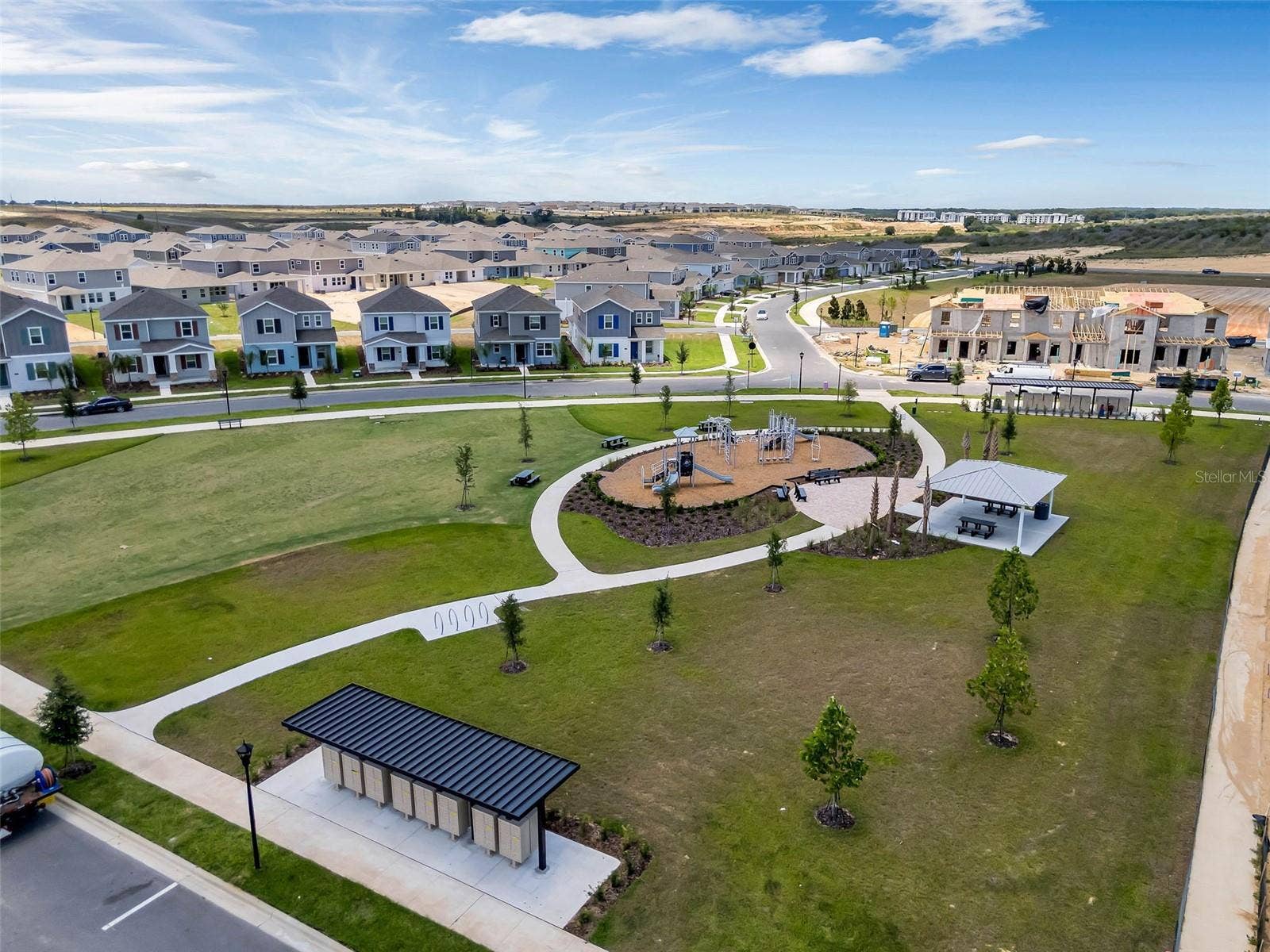6175 SHAVASANA RD ROAD, Clermont, FL 34714 Aerial view of the mailboxes and community