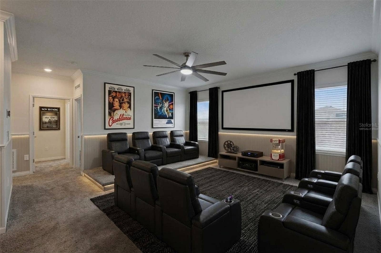 6175 SHAVASANA RD ROAD, Clermont, FL 34714 Virtually staged media/game/theater room