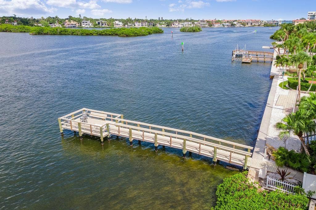 1229 MOONMIST CIRCLE, #P6, Sarasota, FL 34242 Aerial View Private Community Pier