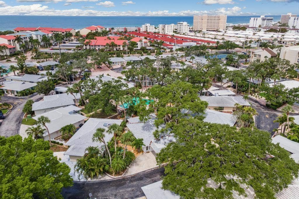1229 MOONMIST CIRCLE, #P6, Sarasota, FL 34242 Aerial View of Polynesian Gardens Community