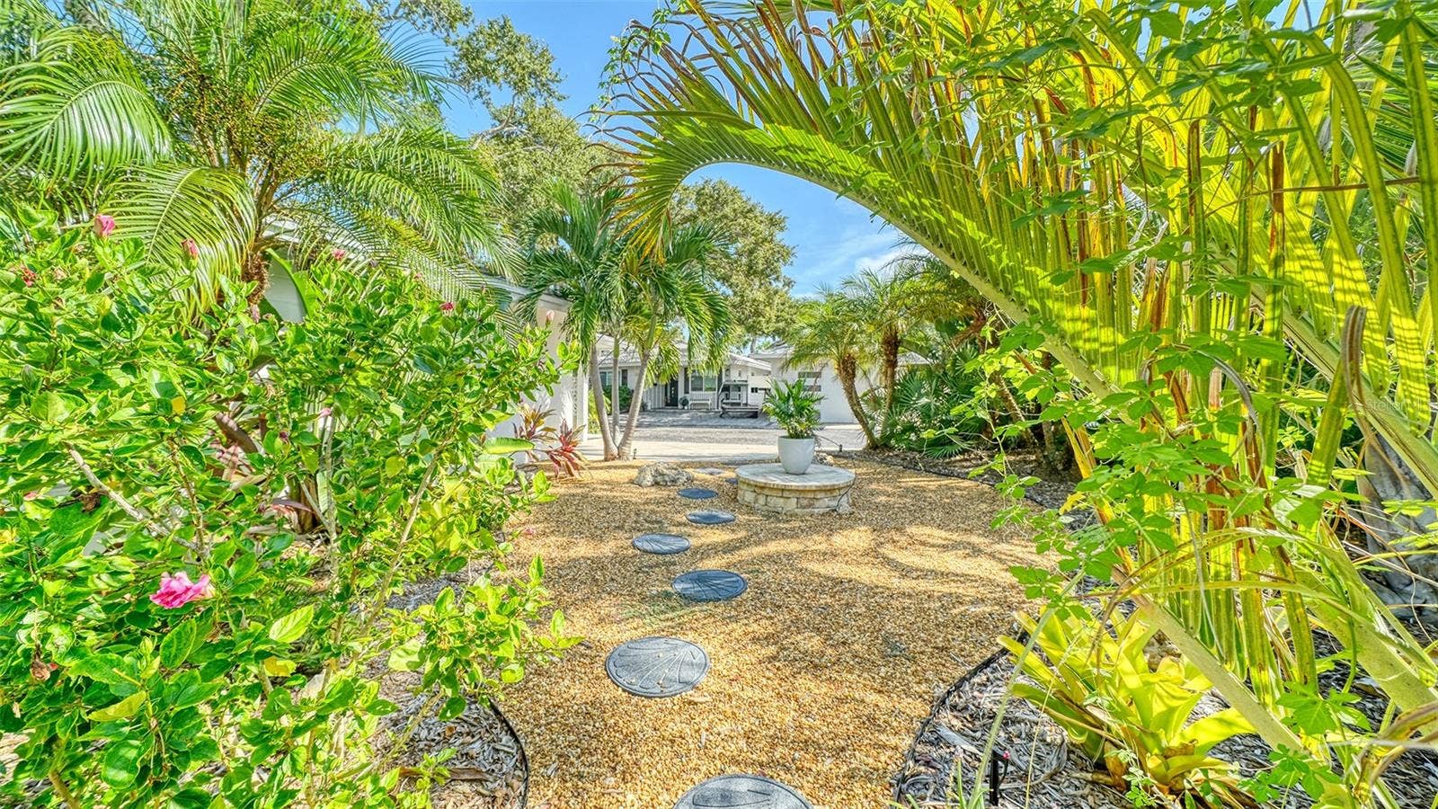 1229 MOONMIST CIRCLE, #P6, Sarasota, FL 34242 Your Private Path through Lush Landscaping to your Fire Pit