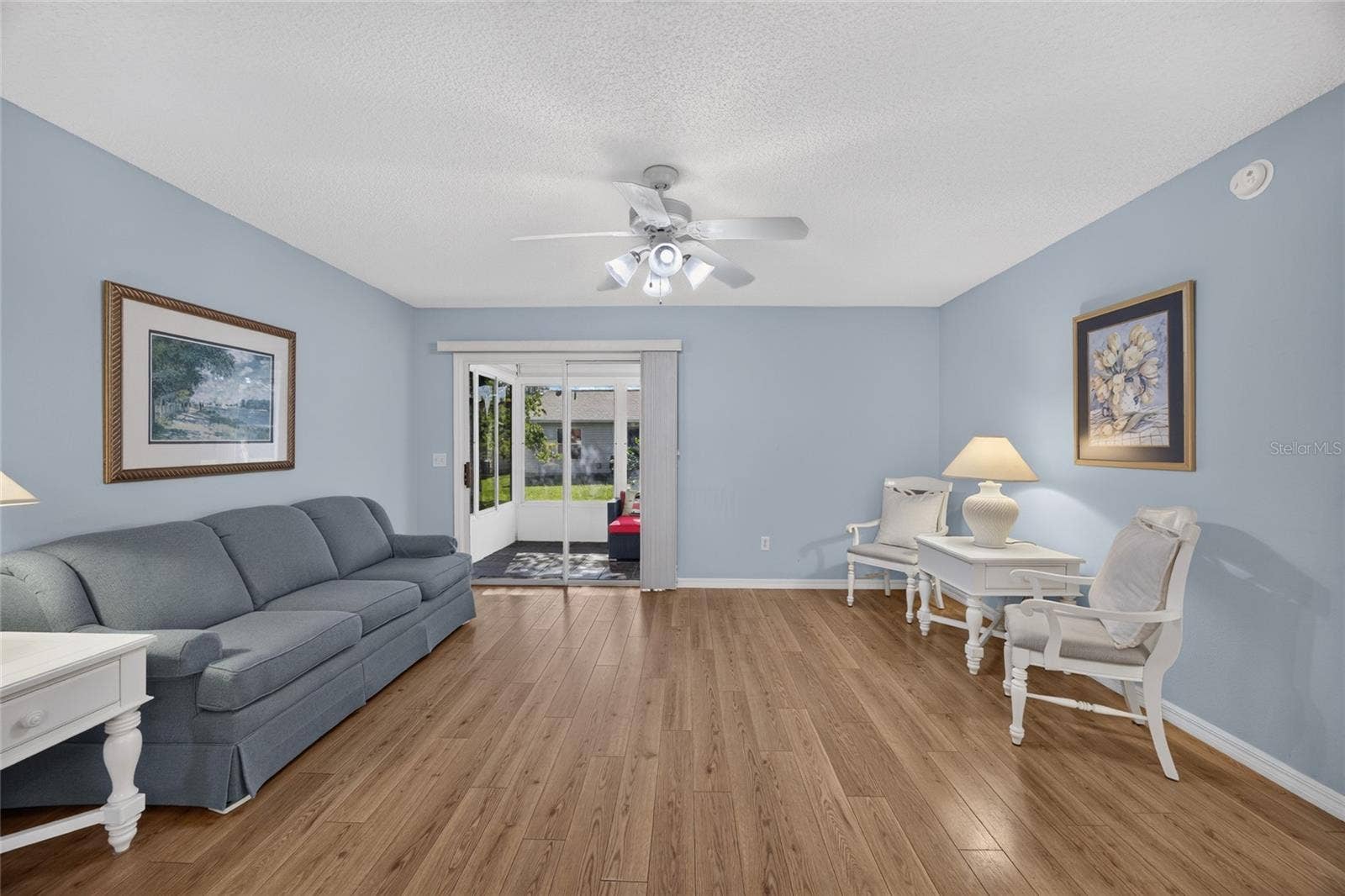 Living Room with Laminate Flooring