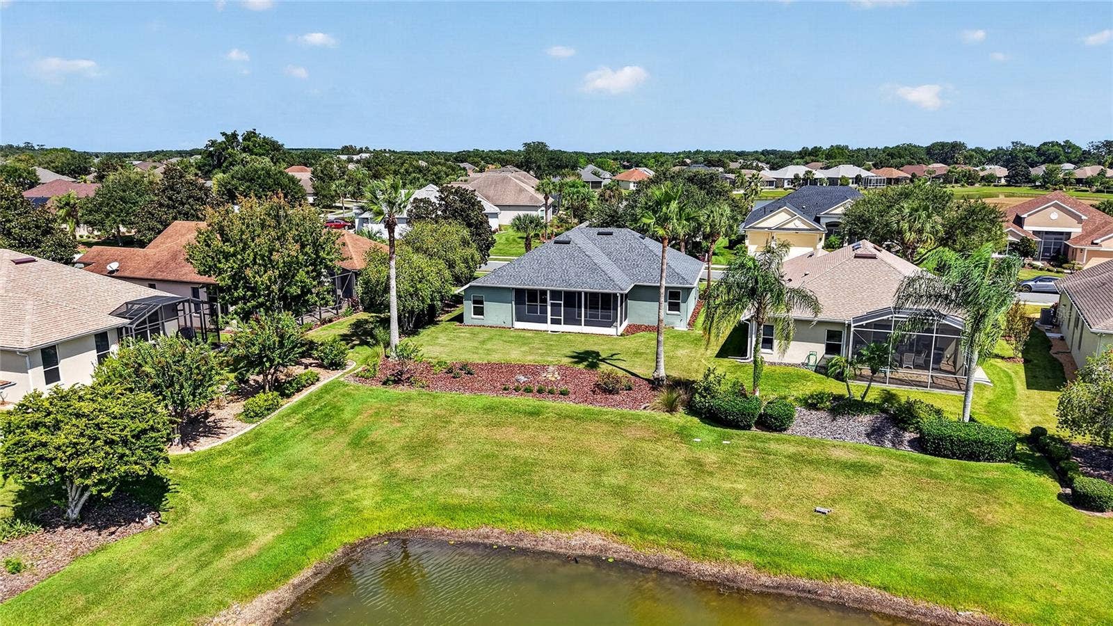 Rear arial view of 7887 Crosswinds Way.