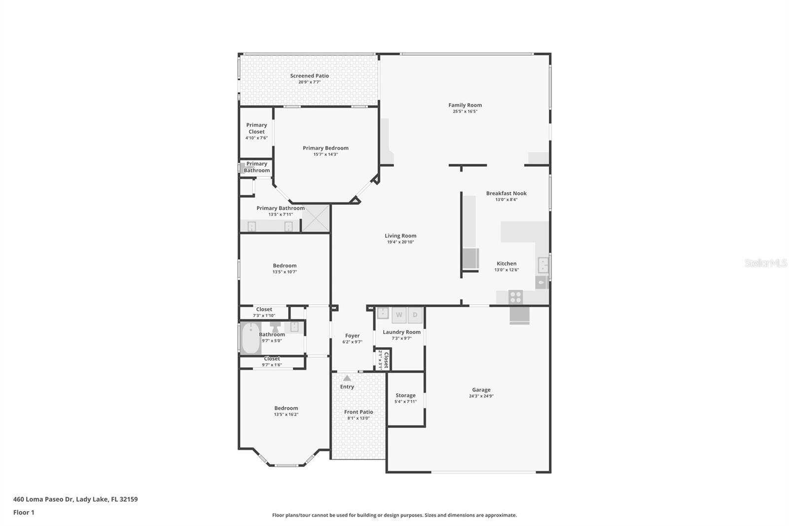 460 LOMA PASEO DRIVE, The Villages, FL 32159 Floor Plan