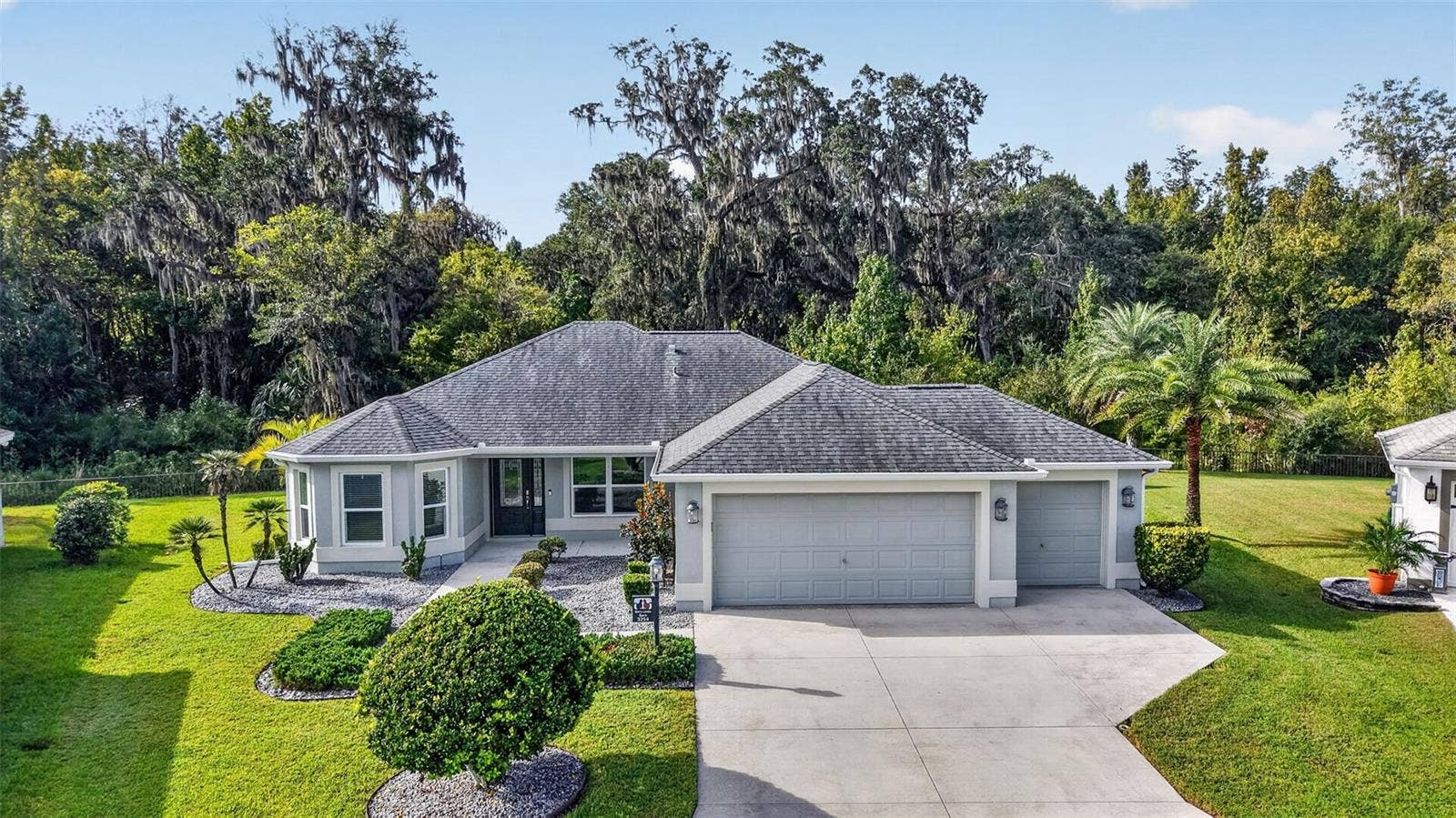 3254 ZIPPERER WAY, The Villages, FL 32163 Aerial Front Elevation with PRESERVE VIEWS