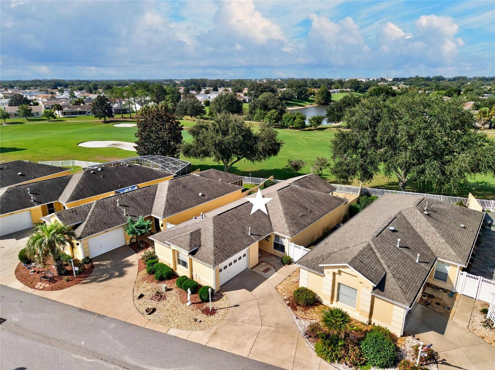 Aerial view of villa