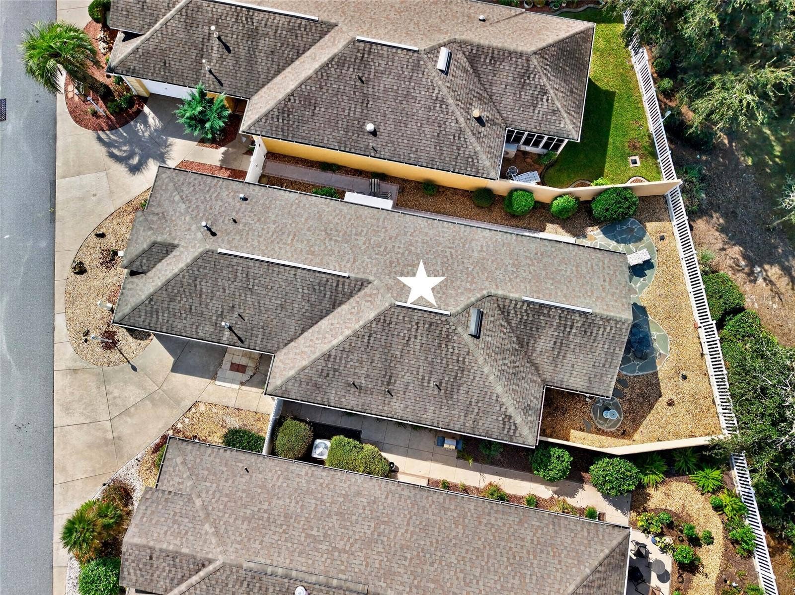Aerial view of villa