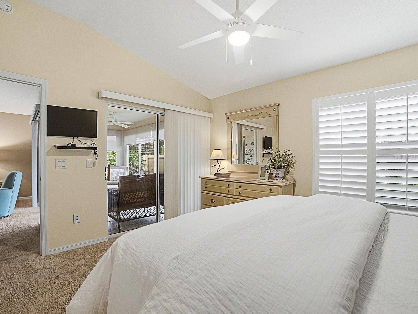 1530 BARNWELL PLACE, The Villages, FL 32162 Master bedroom has access to lanai thru sliding patio door