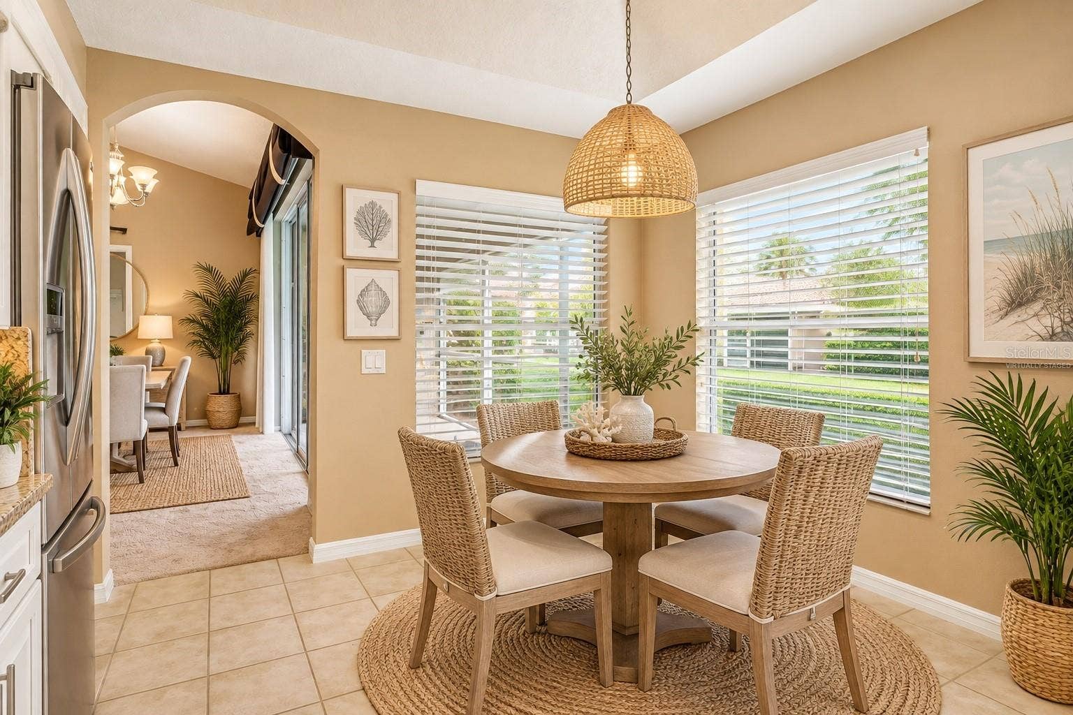 Virtually Staged Breakfast Nook in Kitchen