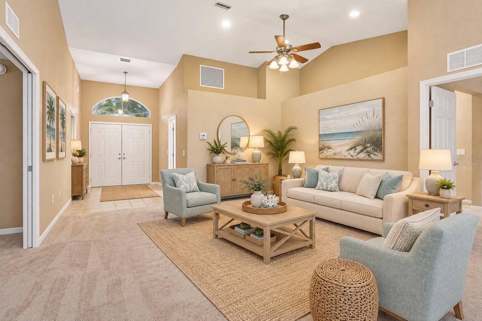 Virtually Staged Living Room