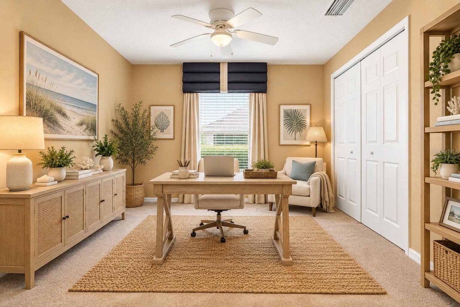 Virtually Staged Guest Bedroom/Office