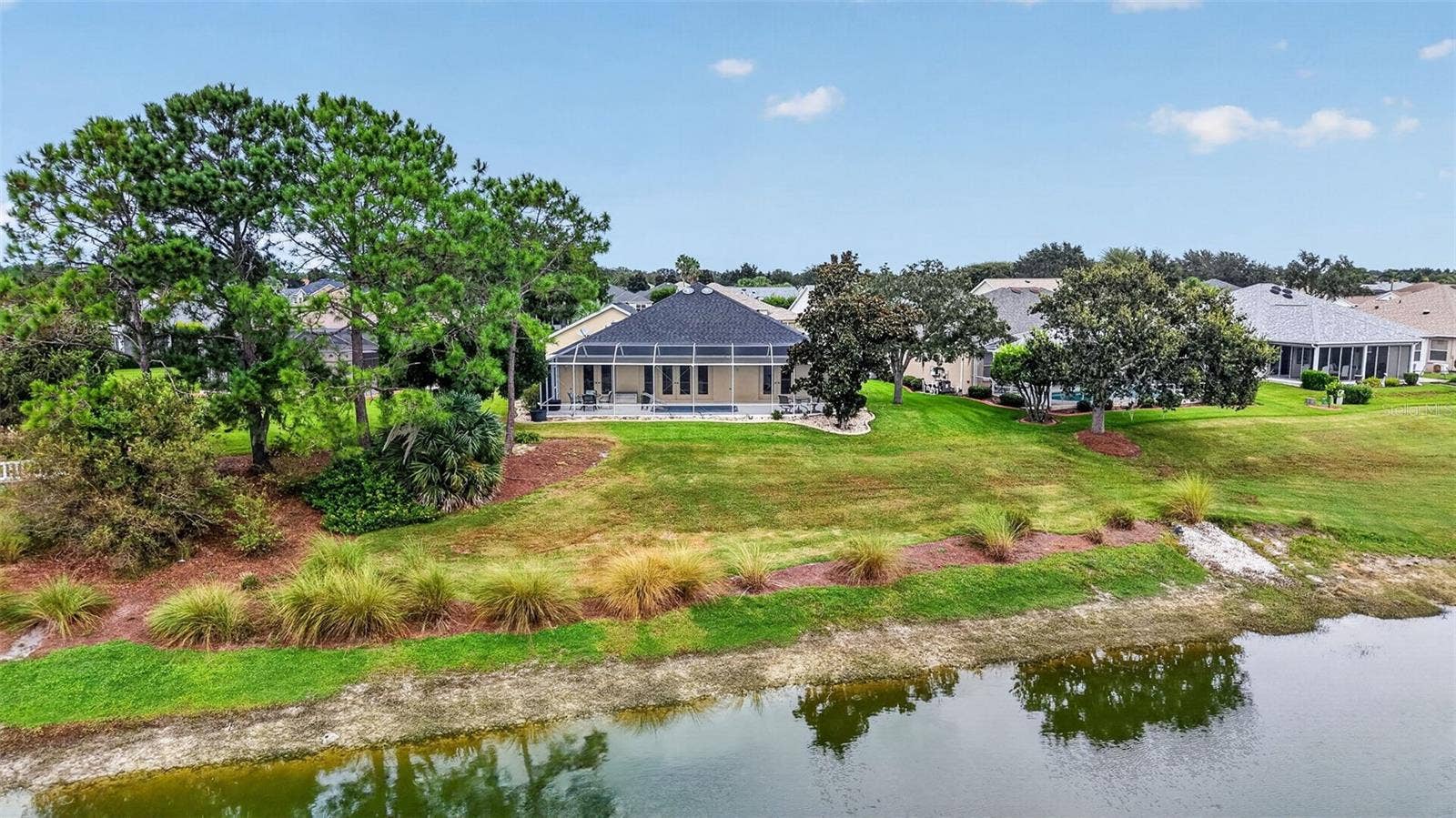 Aerial Rear Elevation with Waterfront Views