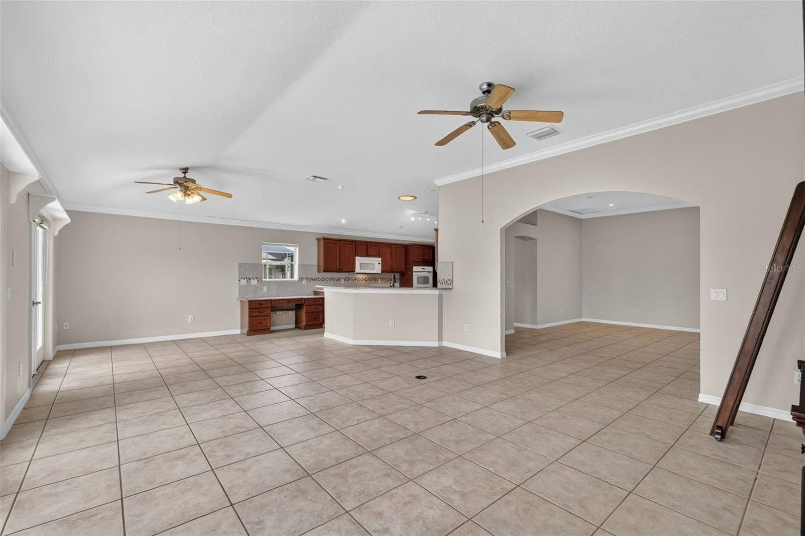 Kitchen, Dinette, and Living Room