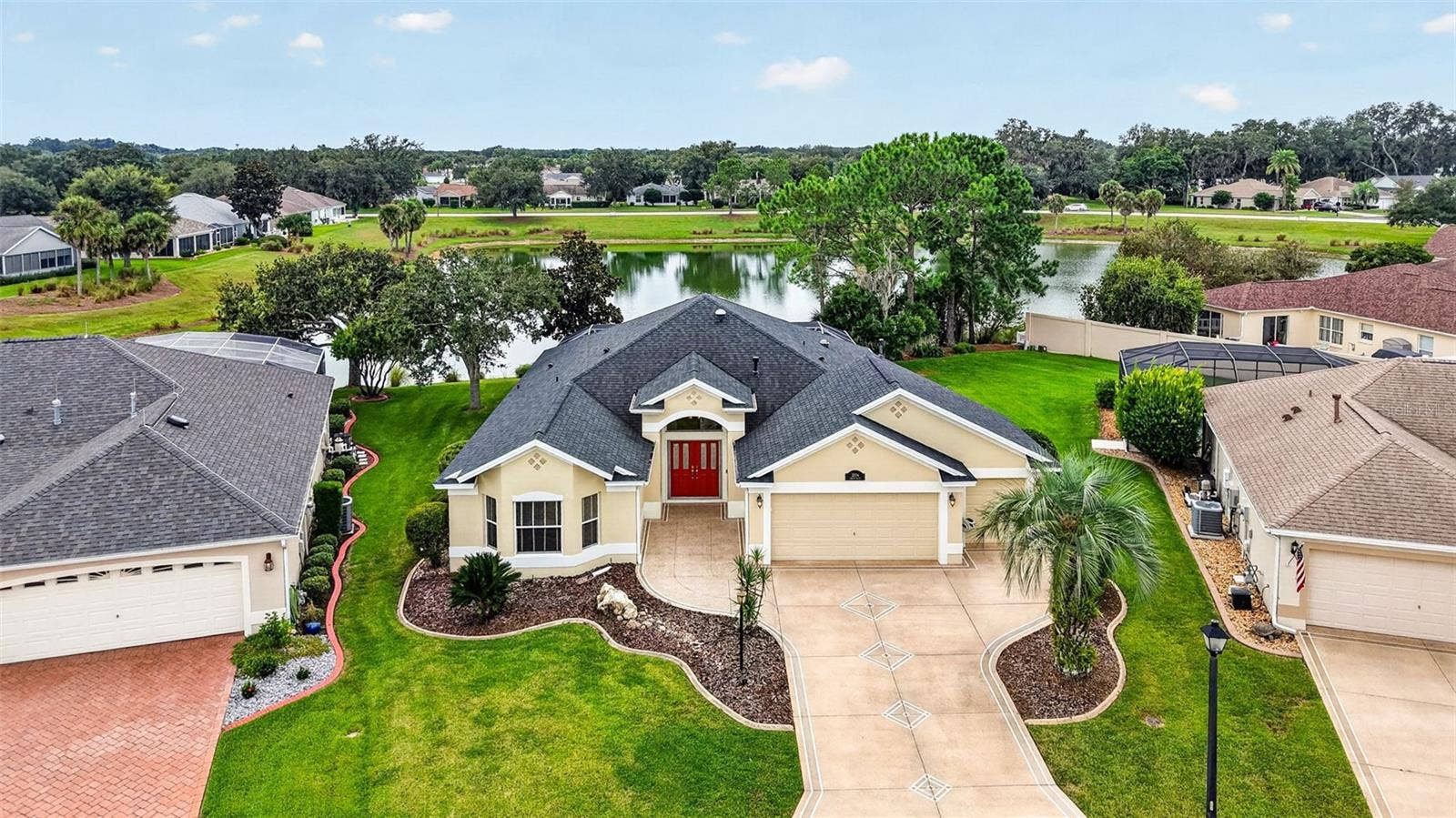 Aerial Front Elevation with Spectacular Waterfront Views!