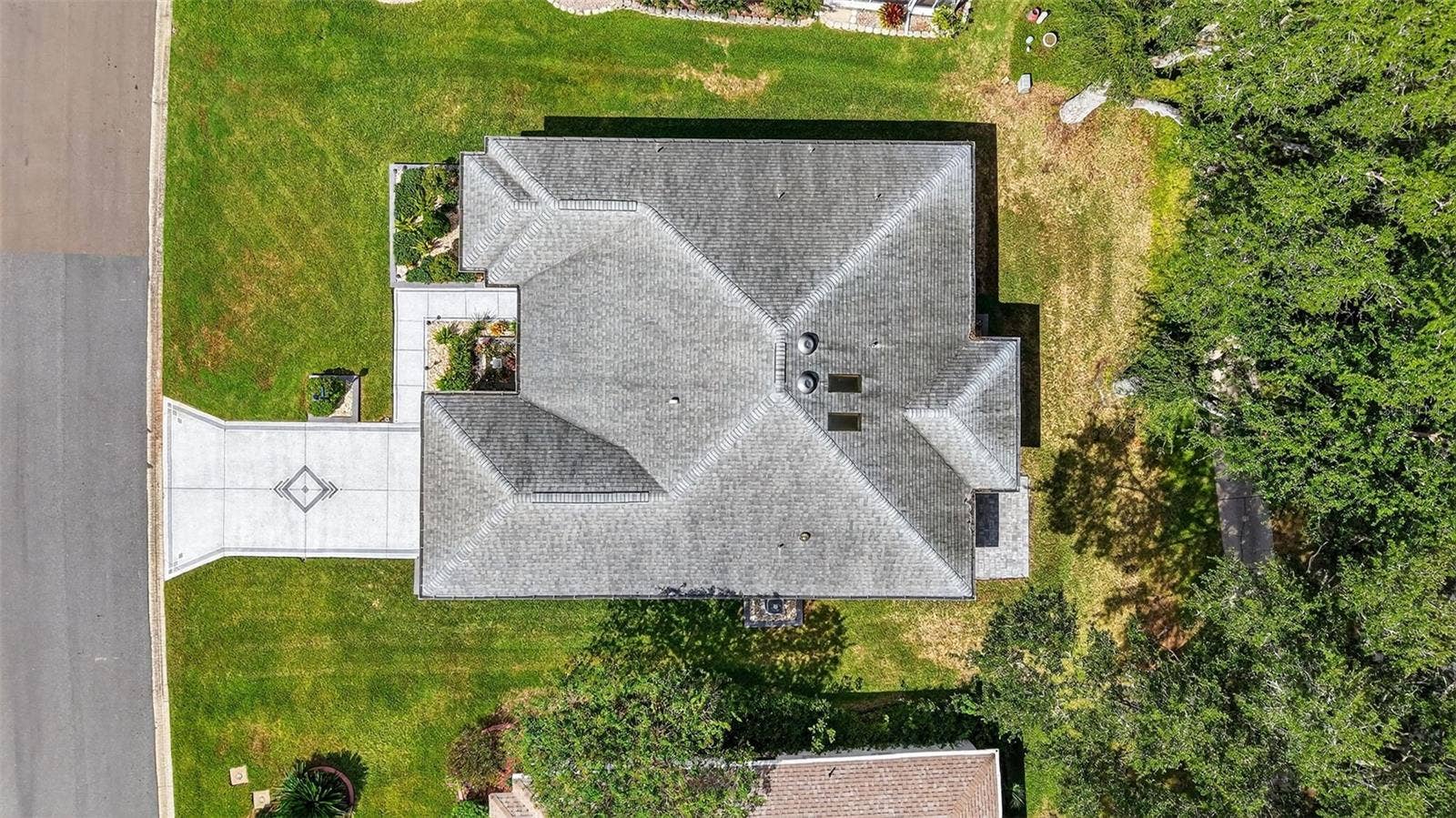 1201 BARCELONA DRIVE, The Villages, FL 32159 Aerial Side Elevation with Golf Front Views