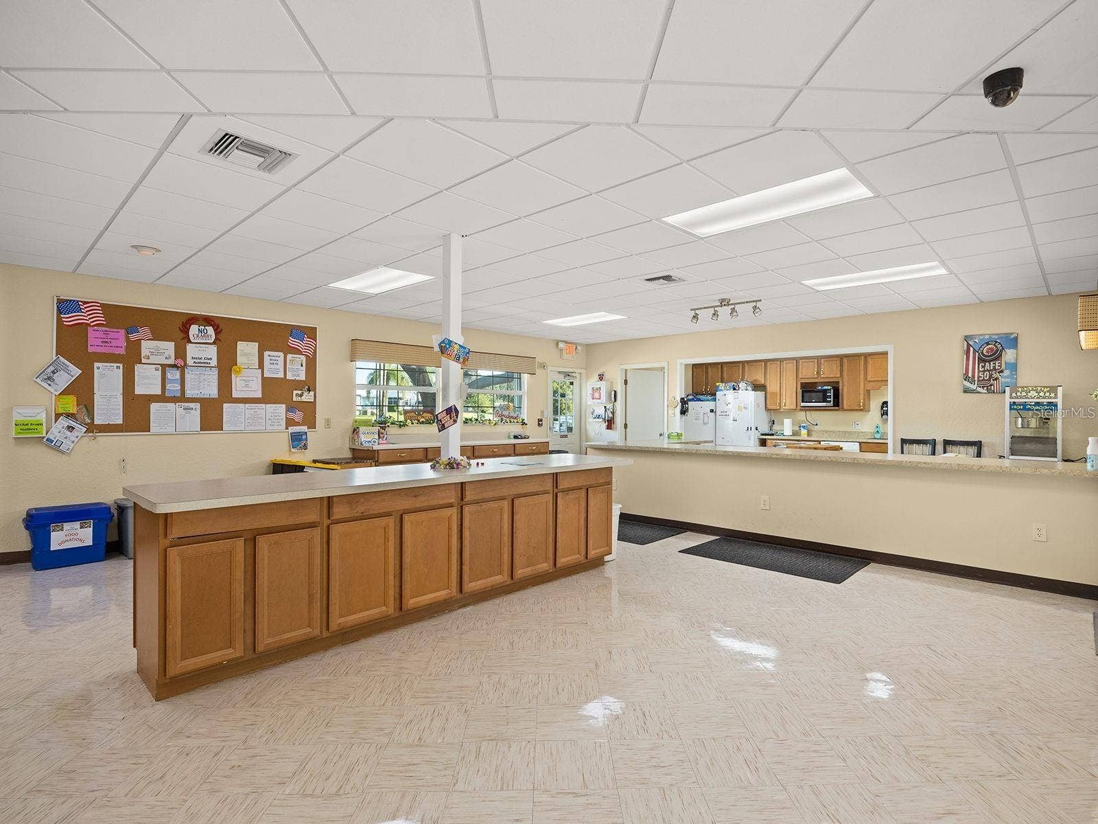 Clubhouse serving area
