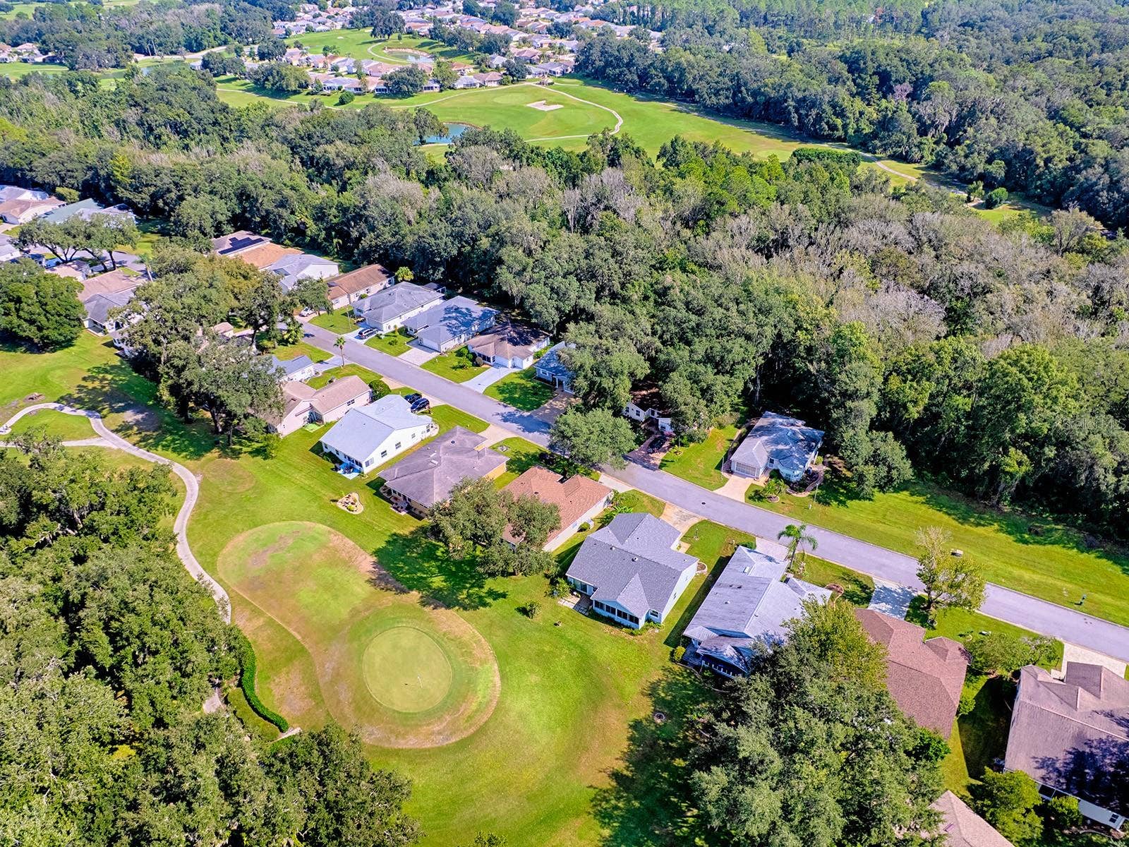 OVERHEAD VIEW OF GOLF COURSE