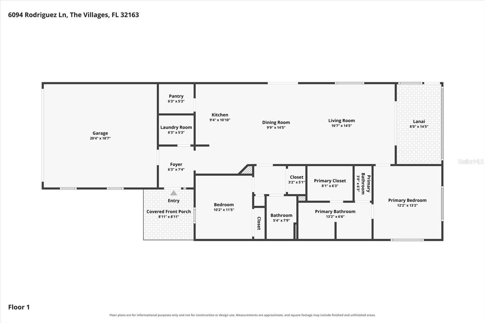 6094 RODRIGUEZ LANE, The Villages, FL 32163 Floor Plan