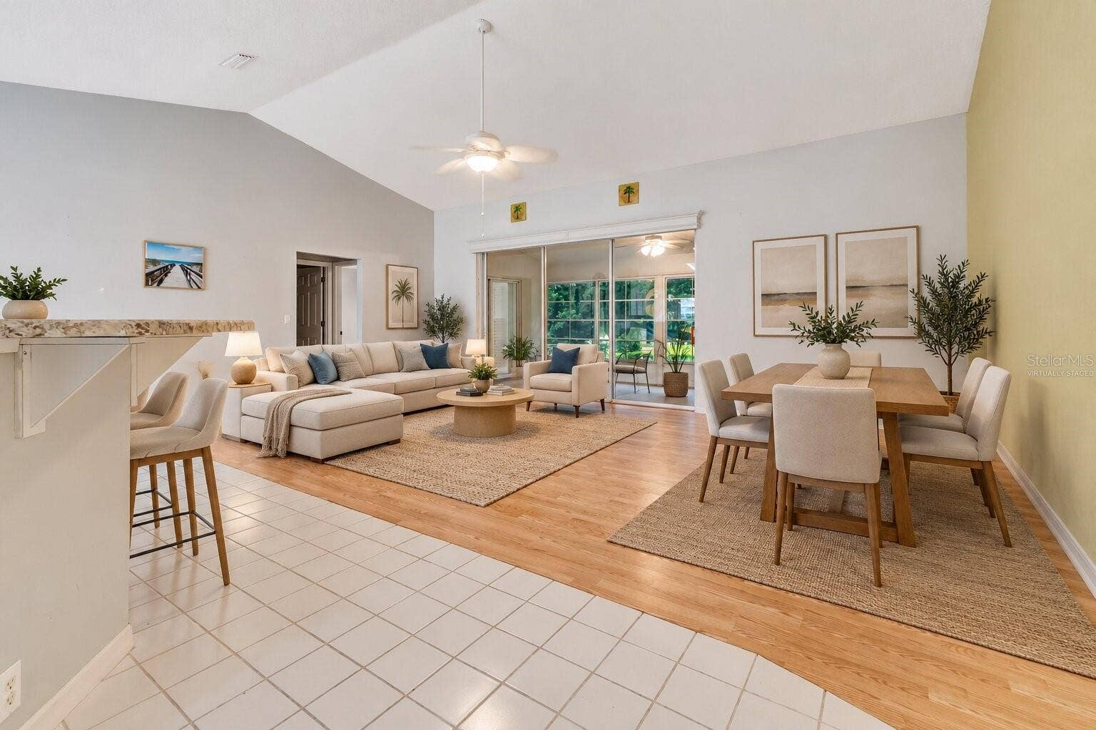 5124 LINKS LANE, Leesburg, FL 34748 Virtually Staged Living Room/Dining Room