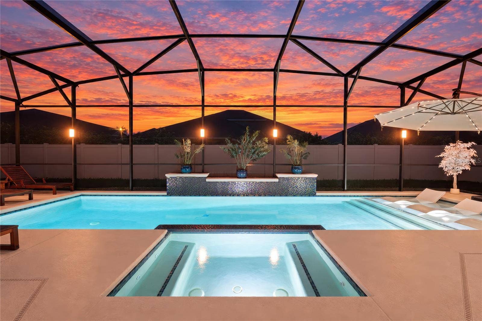 Virtually Enhanced Sunset - Saltwater Pool & Spa