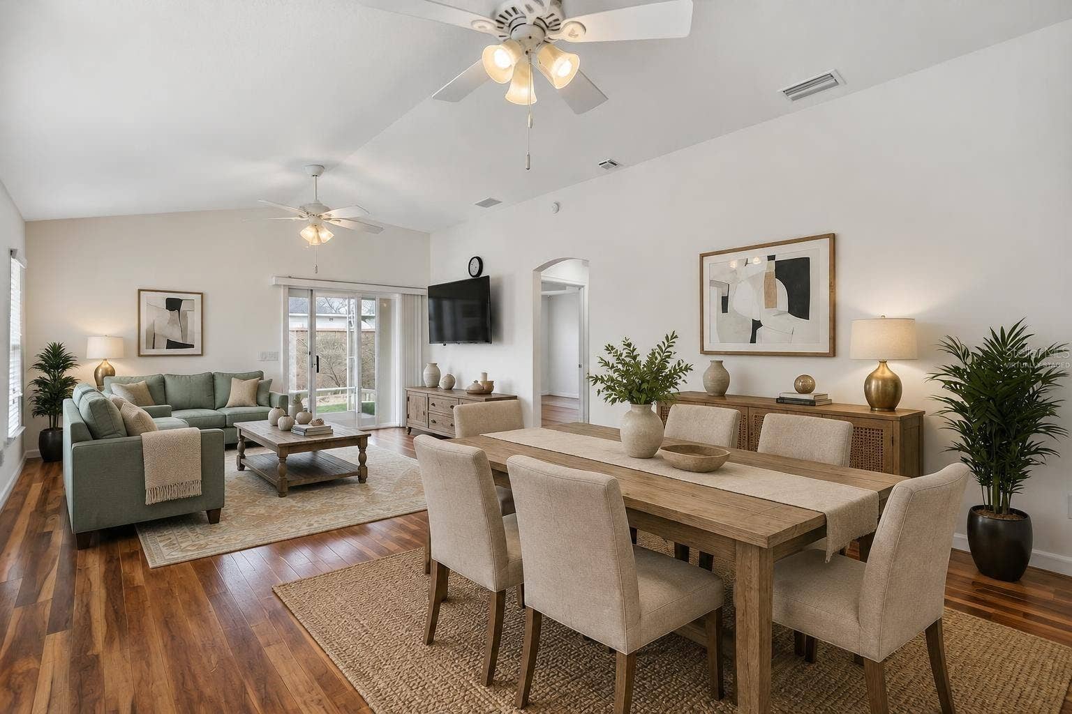 Living and Dining Rooms-Virtually Staged