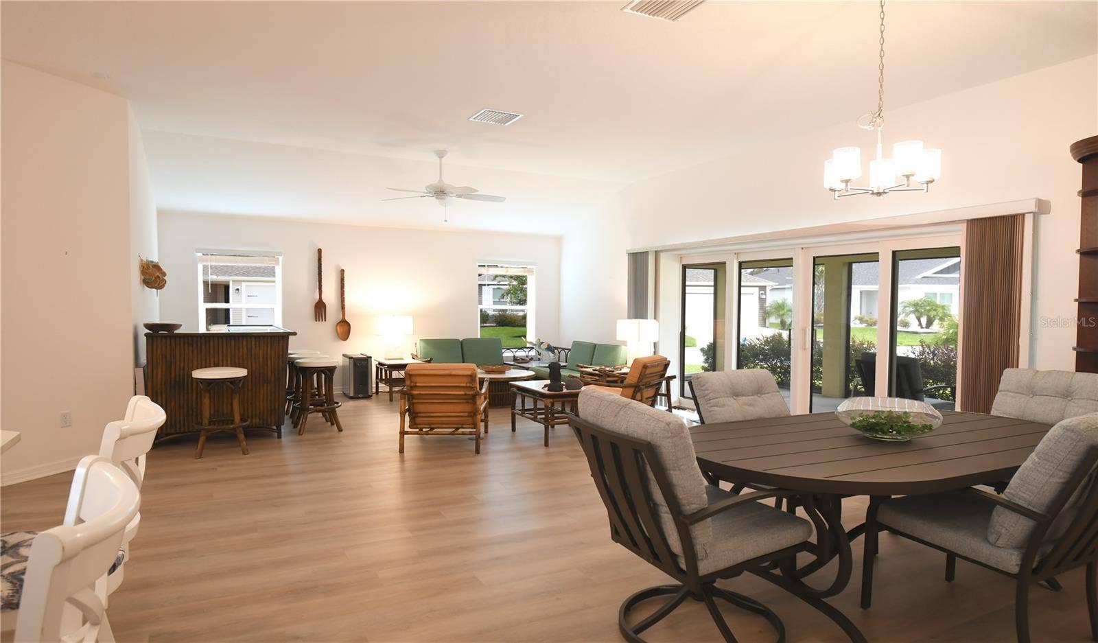 Living Room with High End Luxury Vinyl Planking