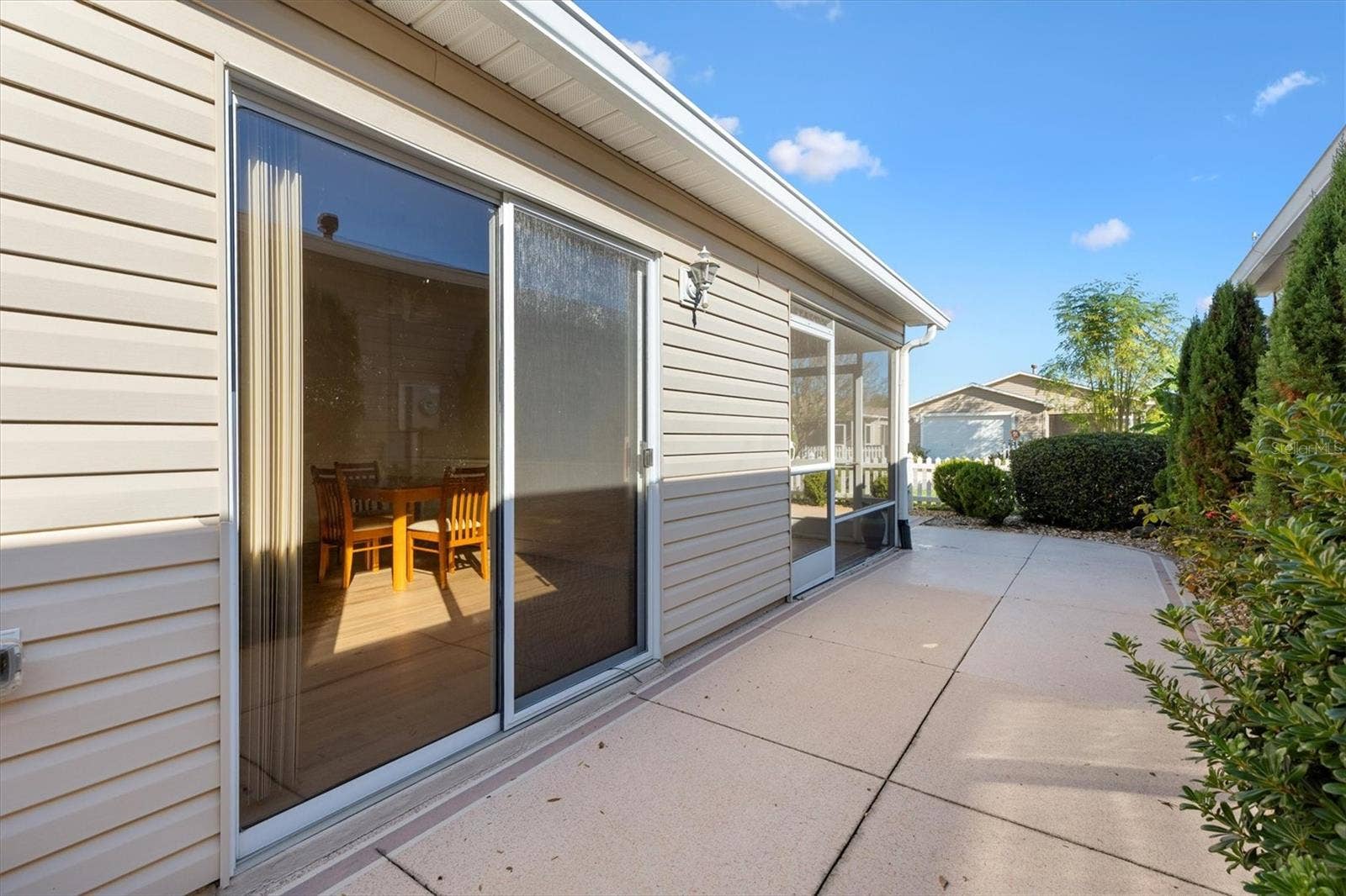 Painted Concrete side patio