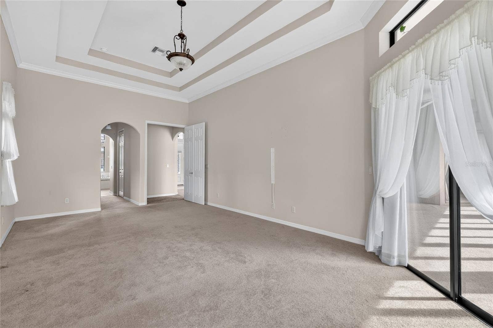 Tray ceilings and sliding glass doors