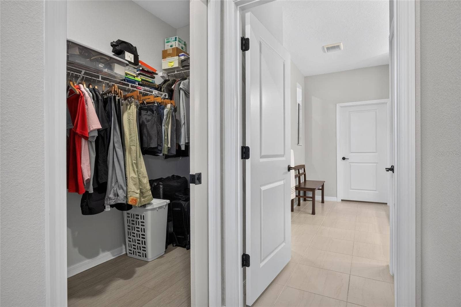 Second Walk-In Closet with Pocket Door in Primary