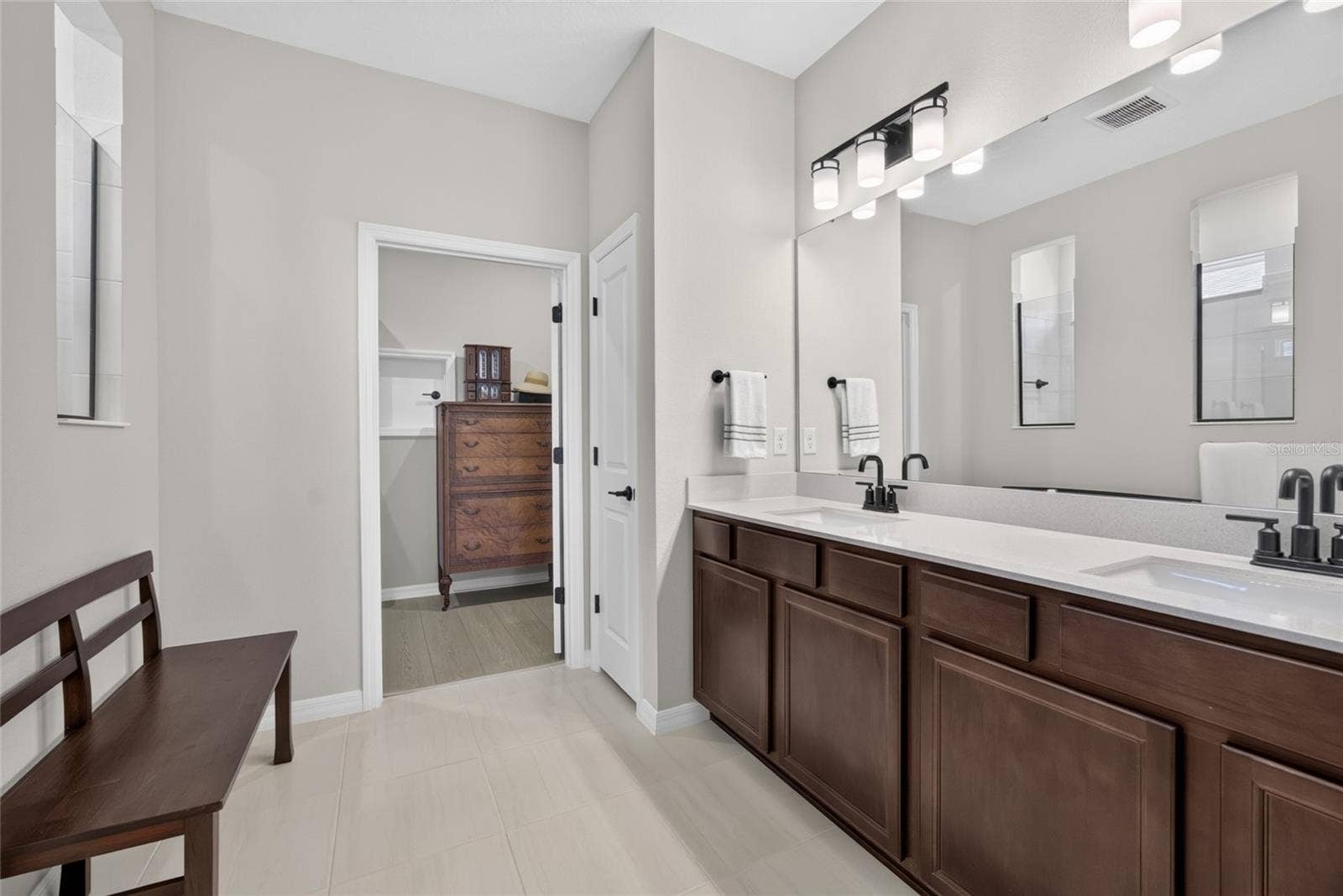 Double Vanity in Primary Bathroom PLUS 2 Walk-In Closets